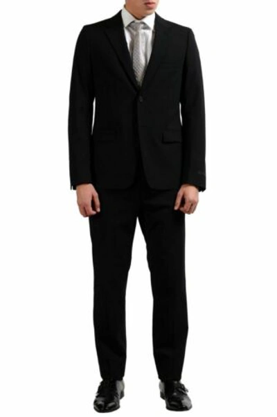 Pre-owned Prada Wool Black Two Button Men's Suit Us 40r It 50r