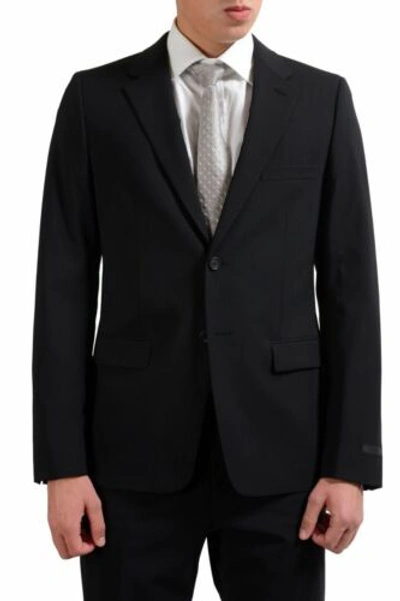 Pre-owned Prada Wool Black Two Button Men's Suit Us 40r It 50r