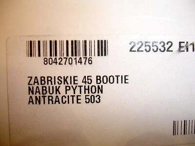 Pre-owned Saint Laurent $$$ Rare Ysl Yves  Zabriskie 45 Nabuk Python Bootie Size 39.5/7 In Gray