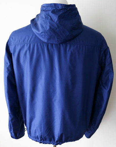 Pre-owned Brioni $4525  Blue Lightweight Reversible Hooded Jacket Hoodie Style Size 3xl
