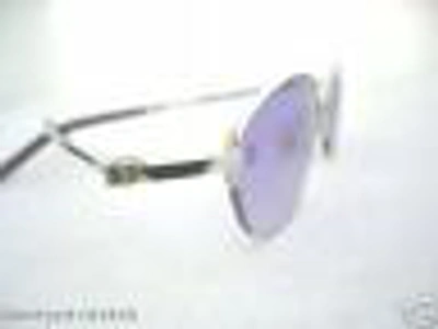Pre-owned Cartier Semi Rimless Eyeglasses Platinum Frame Amethyst France Authentic In Purple