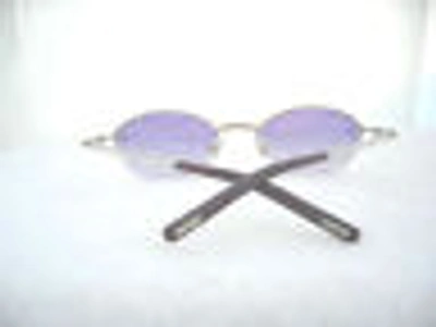 Pre-owned Cartier Semi Rimless Eyeglasses Platinum Frame Amethyst France Authentic In Purple