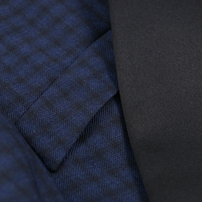 Pre-owned Isaia Dark Blue Check Cashmere-silk Dinner Jacket Slim 38r (eu 48) Sport Coat