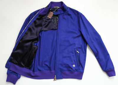 Pre-owned Stefano Ricci Loro Piana Gray 100% Baby Cashmere Storm System Jacket Coat Size 54 Euro Xl In Purple