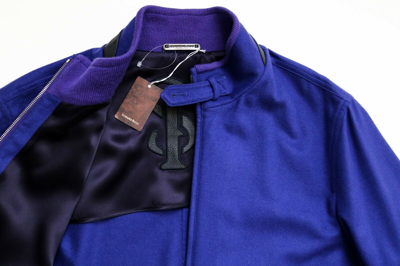Pre-owned Stefano Ricci Loro Piana Gray 100% Baby Cashmere Storm System Jacket Coat Size 54 Euro Xl In Purple