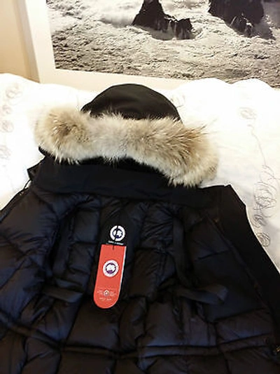 Pre-owned Canada Goose Brand "black" (red Label)  Trillium Large Arctic Parka Jacket