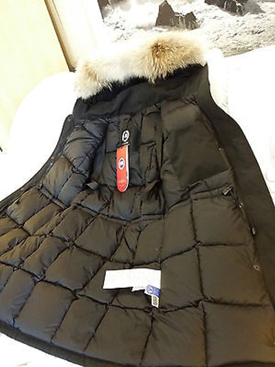 Pre-owned Canada Goose Brand "black" (red Label)  Trillium Large Arctic Parka Jacket
