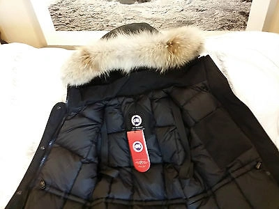 Pre-owned Canada Goose Brand "black" (red Label)  Trillium Large Arctic Parka Jacket
