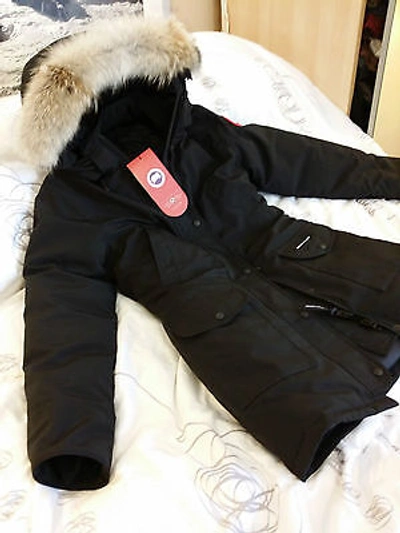 Pre-owned Canada Goose Brand "black" (red Label)  Trillium Large Arctic Parka Jacket