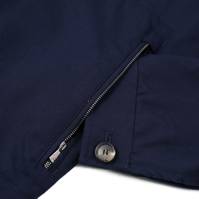 Pre-owned Isaia $3995  Super 200s Soft Jersey Wool Flight Jacket M (eu 50) Navy Blue