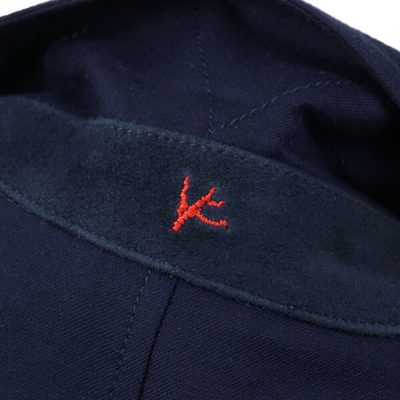 Pre-owned Isaia $3995  Super 200s Soft Jersey Wool Flight Jacket M (eu 50) Navy Blue