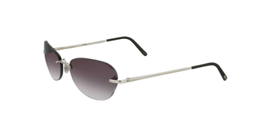 Pre-owned Cartier Rimless Sunglasses T8302016 Palace Titanium Frame Grey Lens France In Gray
