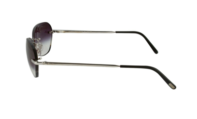 Pre-owned Cartier Rimless Sunglasses T8302016 Palace Titanium Frame Grey Lens France In Gray