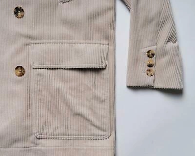 Pre-owned Brunello Cucinelli $6,150 Beige Corduroy Cotton Cashmere Blend Coat (50 It) M