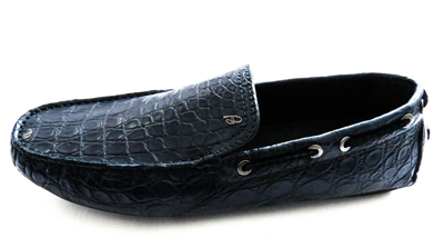 Pre-owned Brioni $4475  Blue Crocodile Alligator Leather Loafers Shoes 11 Us 44 Euro 10 Uk