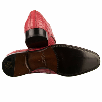 Pre-owned Dolce & Gabbana 4950€ Formal Crocodile Leather Derby Shoes Siena Pink Rose 08840