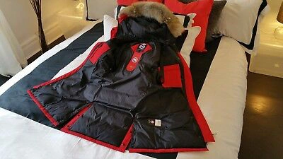 Pre-owned Canada Goose Brand "red Label" Edition  Red Shelburne "medium" Parka Jacket In Sunfire Red