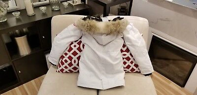 Pre-owned Canada Goose 2022 Grey Label Concept Edition White  Victoria Large Parka Jacket