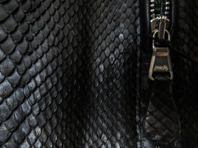 Pre-owned Fredo Ferrucci $7860  Black 100% Genuine Python Leather Vest Size Medium