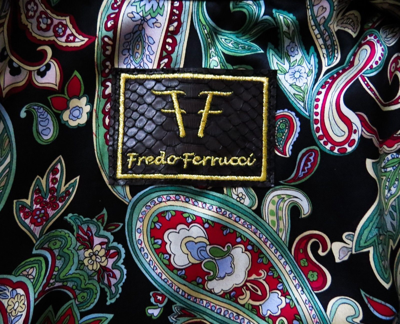 Pre-owned Fredo Ferrucci $7860  Black 100% Genuine Python Leather Vest Size Medium