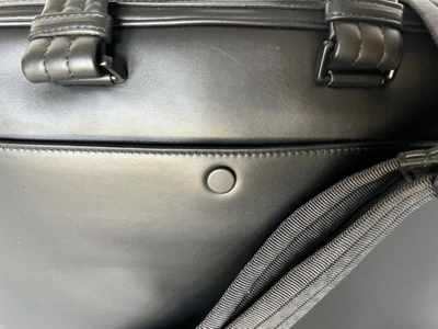 Pre-owned Bottega Veneta 2750  Perforated Leather Ultra-light Black Briefcase 570991