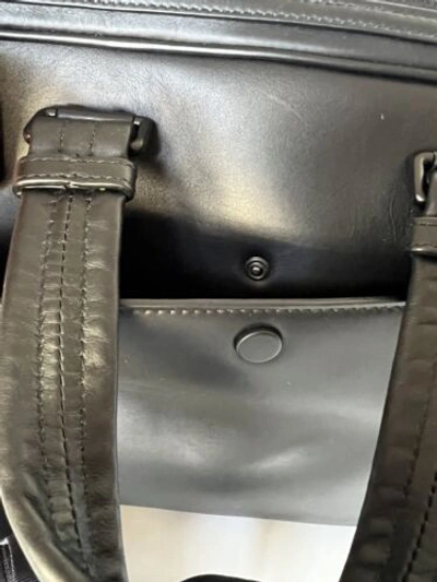 Pre-owned Bottega Veneta 2750  Perforated Leather Ultra-light Black Briefcase 570991