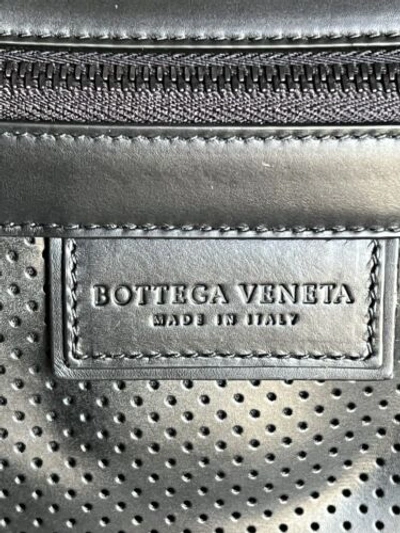 Pre-owned Bottega Veneta 2750  Perforated Leather Ultra-light Black Briefcase 570991