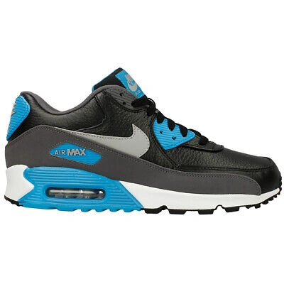Pre-owned Nike Size 13 Men Air Max 90 Ltr Shoes 652980 004 Blue Black White Grey In Gray