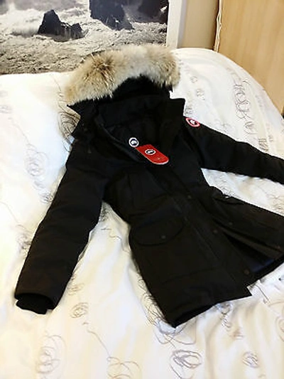 Pre-owned Canada Goose Brand "black" (red Label)  Trillium Medium Arctic Parka Jacket