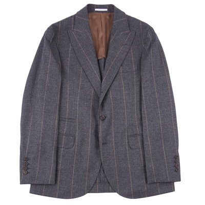 Pre-owned Brunello Cucinelli Soft-constructed Sport Coat With Peak Lapels 40r (eu 50) In Gray