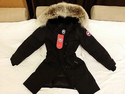 Pre-owned Canada Goose Brand "red Label" 100% Ladies Black  Kensington Xs Parka Jacket
