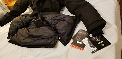 Pre-owned Nobis With Tags  Yatesy Black Crosshatch Herringbone Pattern Parka Men Medium