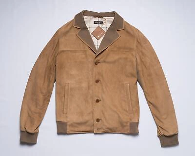 Pre-owned Loro Piana Maremma Short $6,500 Soft Goatskin Leather Bronze Brown Jacket Coat M