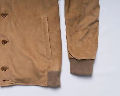 Pre-owned Loro Piana Maremma Short $6,500 Soft Goatskin Leather Bronze Brown Jacket Coat M