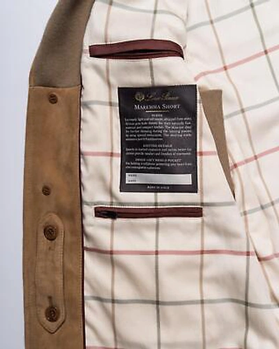 Pre-owned Loro Piana Maremma Short $6,500 Soft Goatskin Leather Bronze Brown Jacket Coat M