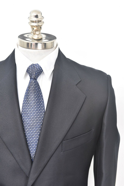 Pre-owned Versace Black Label Navy Blue Silk Tailor Made Slim Overcoat 36 R (eu 46)