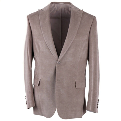 BRIONI Pre-owned $6100  'bracciano' Cotton And Cashmere Suit With Peak Lapels 40 R In Brown