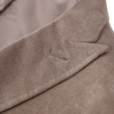 Pre-owned Brioni $6100  'bracciano' Cotton And Cashmere Suit With Peak Lapels 40 R In Brown