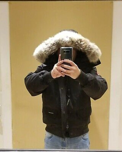 Pre owned Canada Goose 2022 Latest Concept Grey Label Black Chilliwack Large Parka In Royal Blue polar Bear Limited Edition Pbi ModeSens
