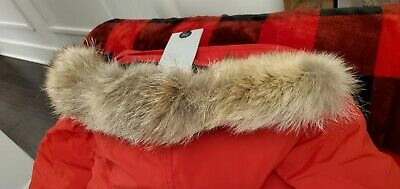 Pre-owned Label Edition 2022 Grey  Red Label Red Canada Goose Trillium Lg Parka Jacket In Sunfire Red