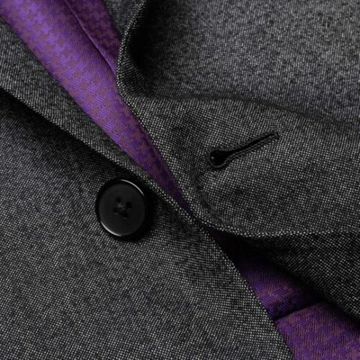 Pre-owned Ozwald Boateng Savile Row Handmade Gray Wool Silk Peak Lapel Overcoat