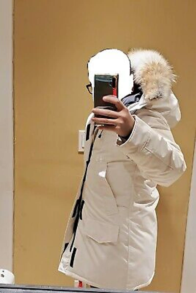 Pre-owned Canada Goose 2022 Latest Concept Edition Grey Label Earlylight  Langford M Parka In White