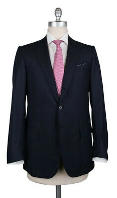 Pre-owned Luigi Borrelli Borrelli Midnight Navy Blue Wool Solid Suit - 40/50 - (2018030814)