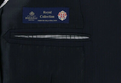 Pre-owned Luigi Borrelli Borrelli Midnight Navy Blue Wool Solid Suit - 40/50 - (2018030814)