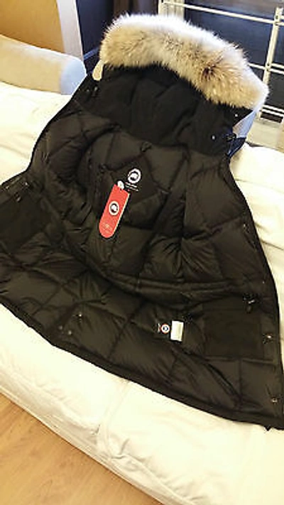 Pre-owned Canada Goose Brand Red Label Black  Victoria "large" Parka Jacket