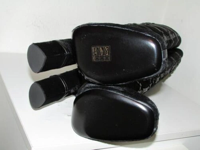 Pre-owned Tom Ford Patchwork Auth $3k  Calf Hair And Leather Knee High Boots Runway 37 In Black