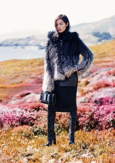 Pre-owned Tom Ford Patchwork Auth $3k  Calf Hair And Leather Knee High Boots Runway 37 In Black