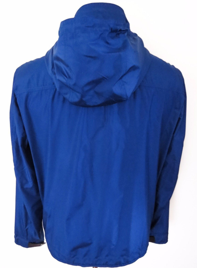 Pre-owned Brioni $3550  Blue Lightweight Hooded Silk Waterproof Jacket Coat Size 2xl Xxl