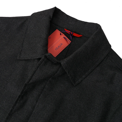 Pre-owned Isaia $3750  'san Gennaro' Lightweight Cashmere Overcoat 40 R (eu 50) Coat In Gray