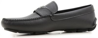Pre-owned Prada Men's Loafers Driver Shoes 100%autentich Made In Italy Cps16 In Black